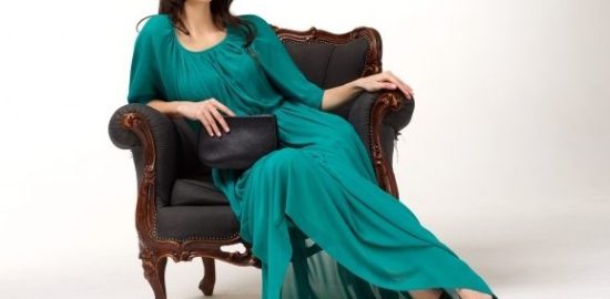 緑色のワンピース